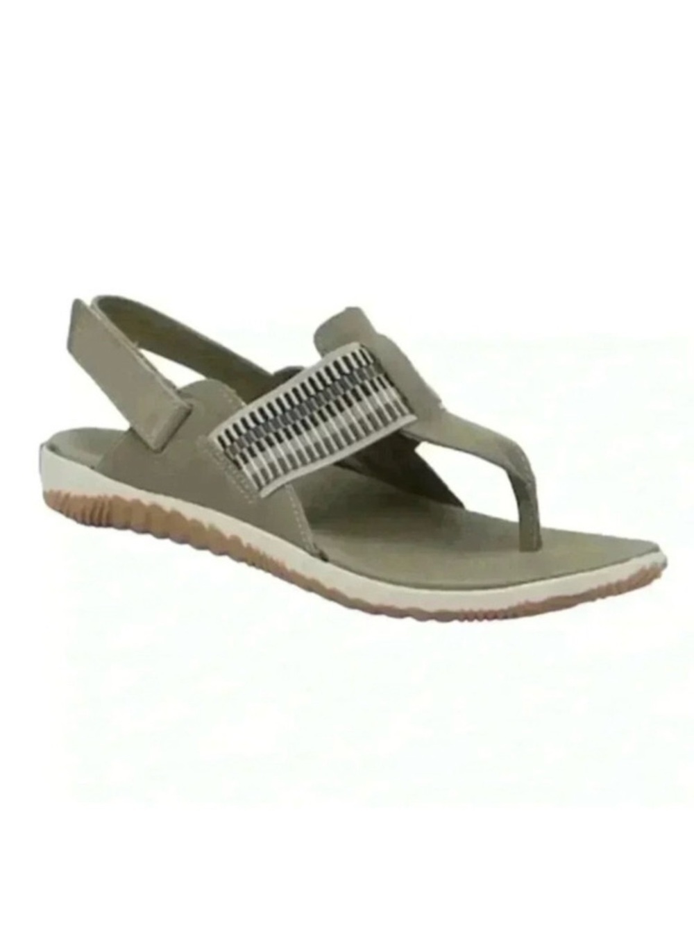 SOREL Out N About Plus Leather Walking Sandal Comfort Sporty Green Size 12